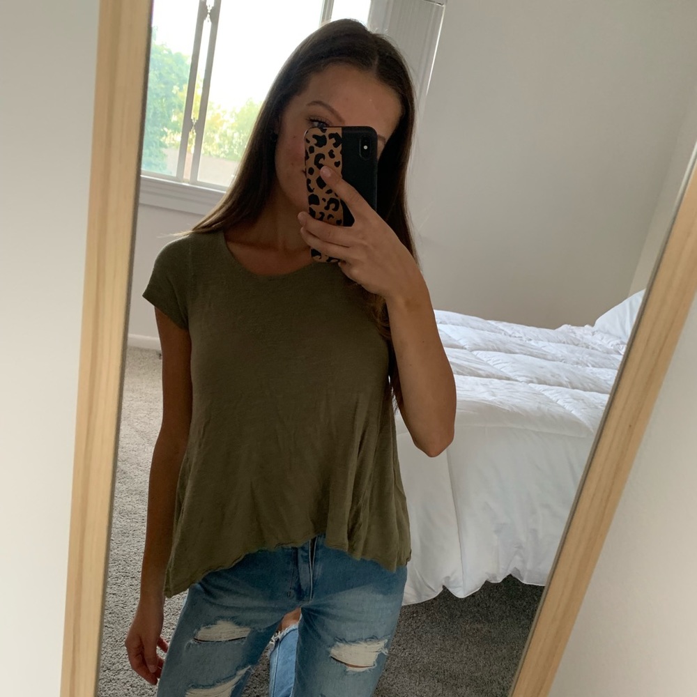 green babydoll top